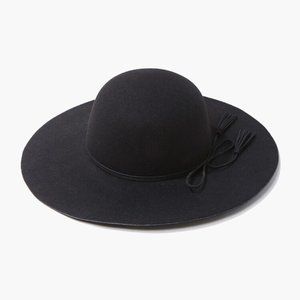 Black Forever 21 Wide-Brim Felt Fedora